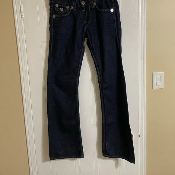 True Religion Late 2000s Dark Double Stitches Super Billy T Jeans - Picture 2 of 11